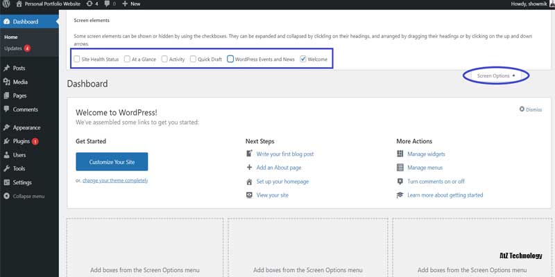 Getting Familiar with WordPress Dashboard & Clean-Up