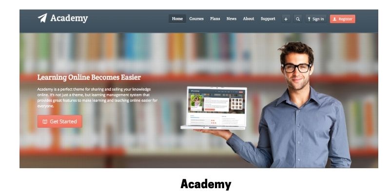 Academy: Best online courses WordPress theme for virtual classroom