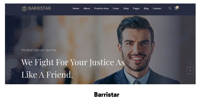 Barristar: Best WordPress Theme for Law Firm Website