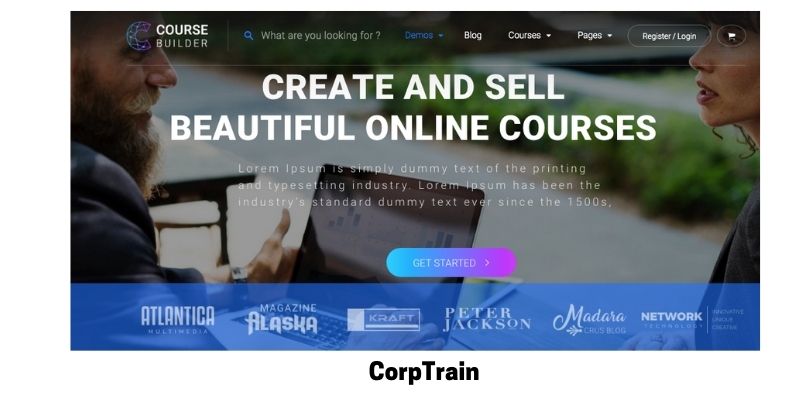 CorpTrain: Best online courses WordPress theme for virtual classroom
