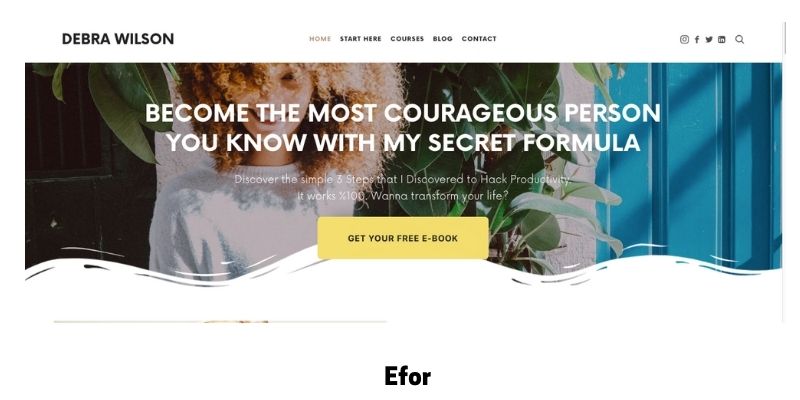 Efor: Best online courses WordPress theme for virtual classroom