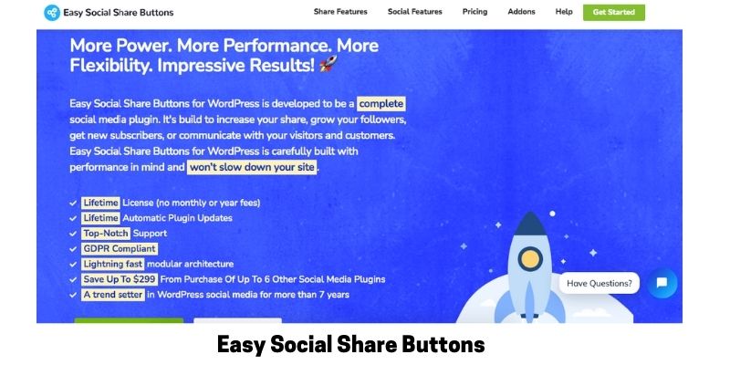 Easy Social Share Buttons: Best Social Media Plugin for WordPress