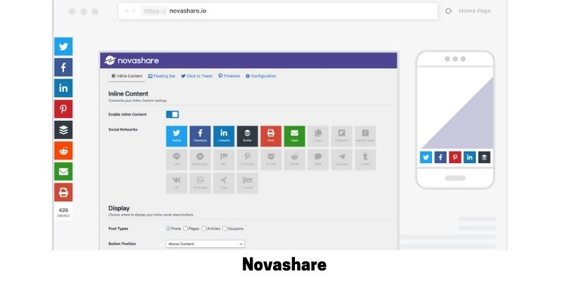 Novashare: Best Social Media Plugin for WordPress
