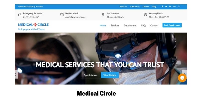 Medical Circle: What is the Best Medical WordPress Theme